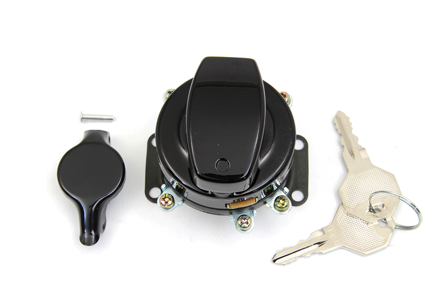 Fat Bob Ignition Switch with 5 Terminals Gloss Black