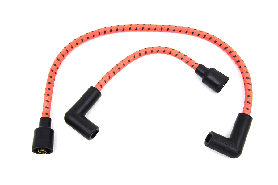 Sumax Orange with Black Tracer 7mm Spark Plug Wire Set