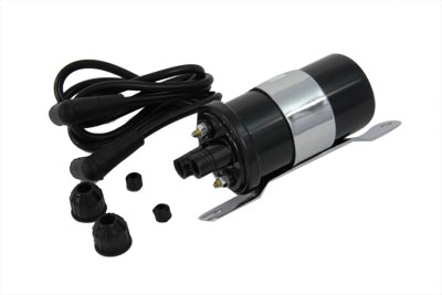Black Round 6 Volt Ignition Coil