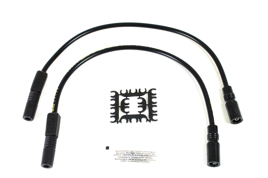 Accel 8mm S/S Spiral Core Ignition Wire Set Black