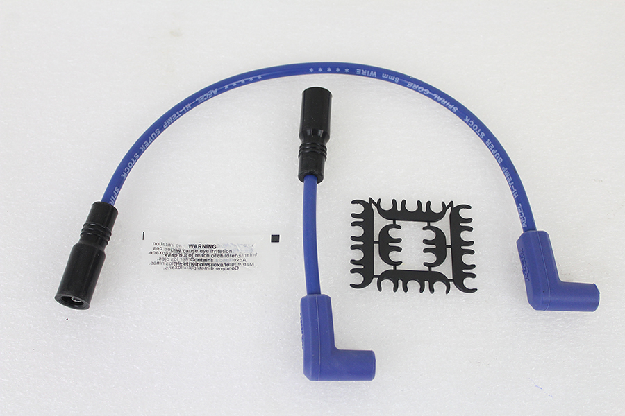 Accel 8mm S/S Spiral Core Ignition Wire Set Blue