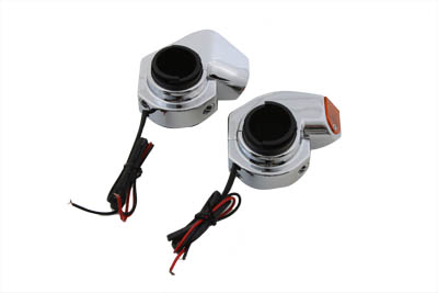Chrome Front Turn Signal Marker Lamp Set
