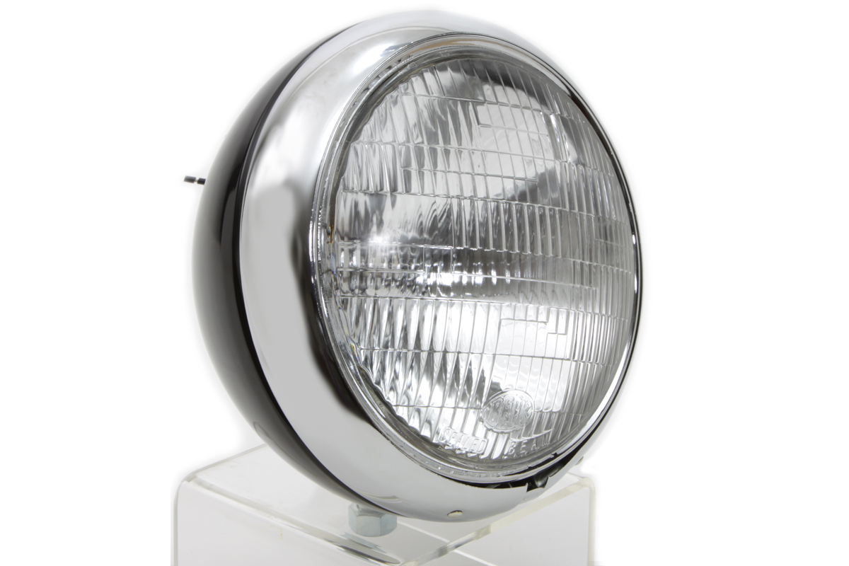 Black 7" K Headlamp with Chrome Rim
