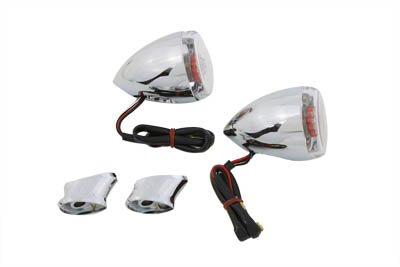 Rear Turn Signal Kit Clear Lens Red LED