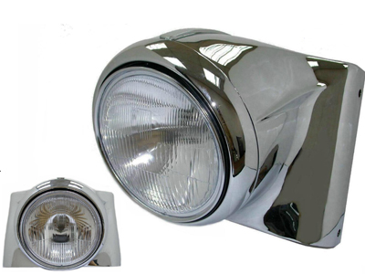 Chrome 7" Headlamp Cowl Kit