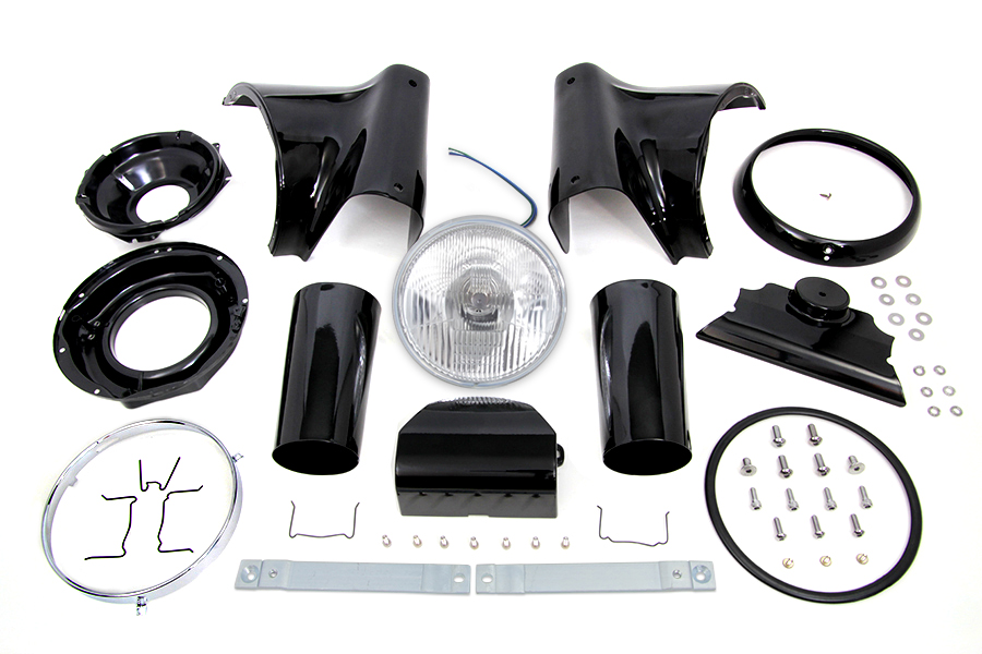 Black 7" Headlamp Cowl Kit
