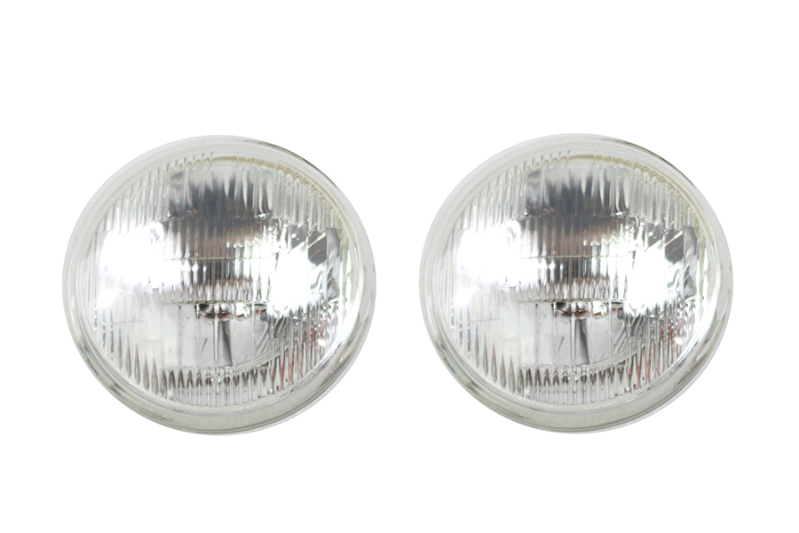 Clear 4-1/2" 12 Volt Sealed Beam Spotlamp Bulb Set