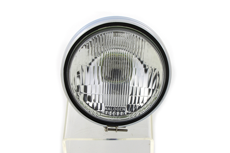 5-3/4" Round Stock Type Chrome Headlamp