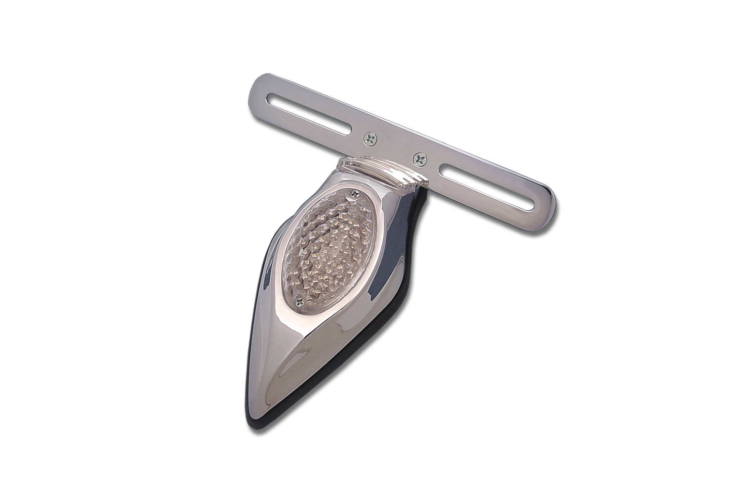 Chrome Tear Drop LED Tail Lamp Clear Lens