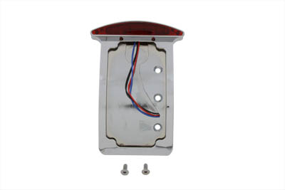 Chrome Slice LED Tail Lamp License Plate Assembly