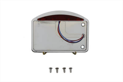 Chrome Slice LED Tail Lamp License Plate Assembly
