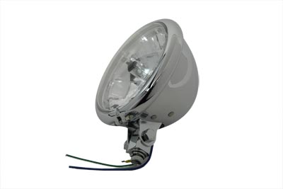 5-3/4" Round Clear Faceted Headlamp Assembly
