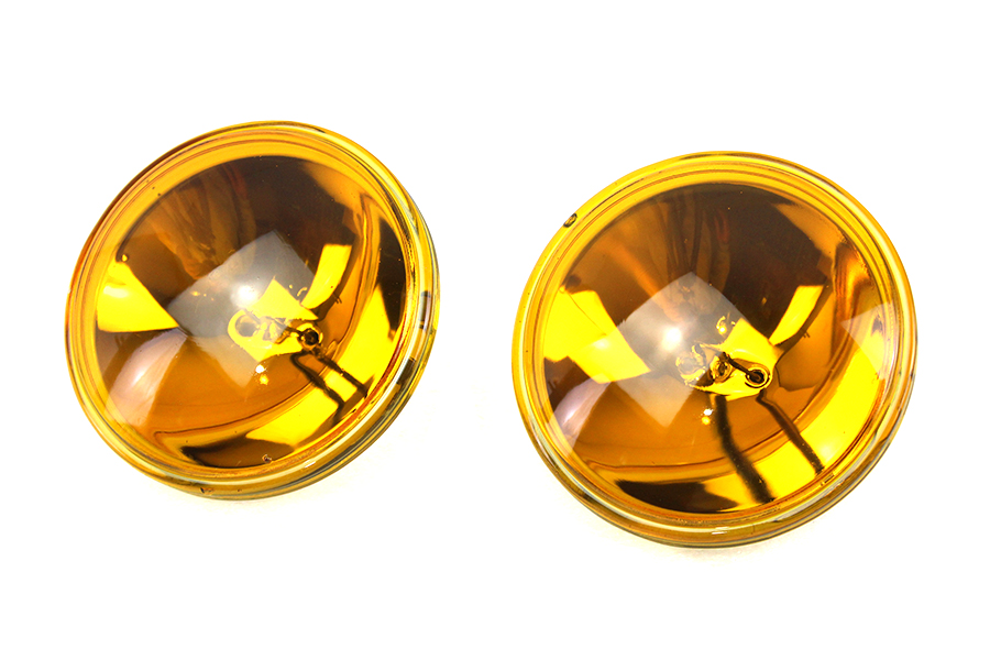 4-1/2" Amber Sealed Beam 12 Volt Spotlamp Set