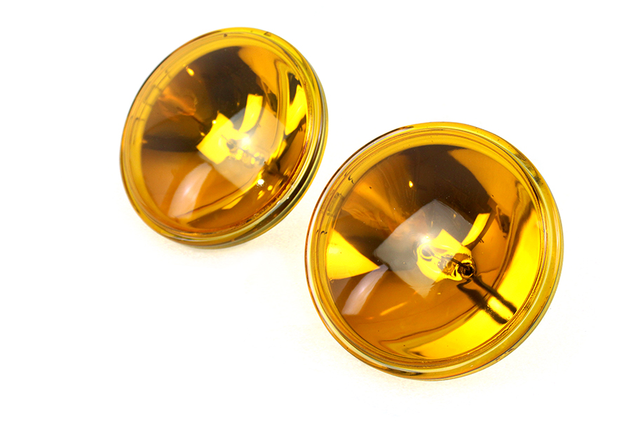 4-1/2 inch Amber Sealed Beam 12 Volt Spotlamp Set fits Harley Davidson - Imagen 4 de 4