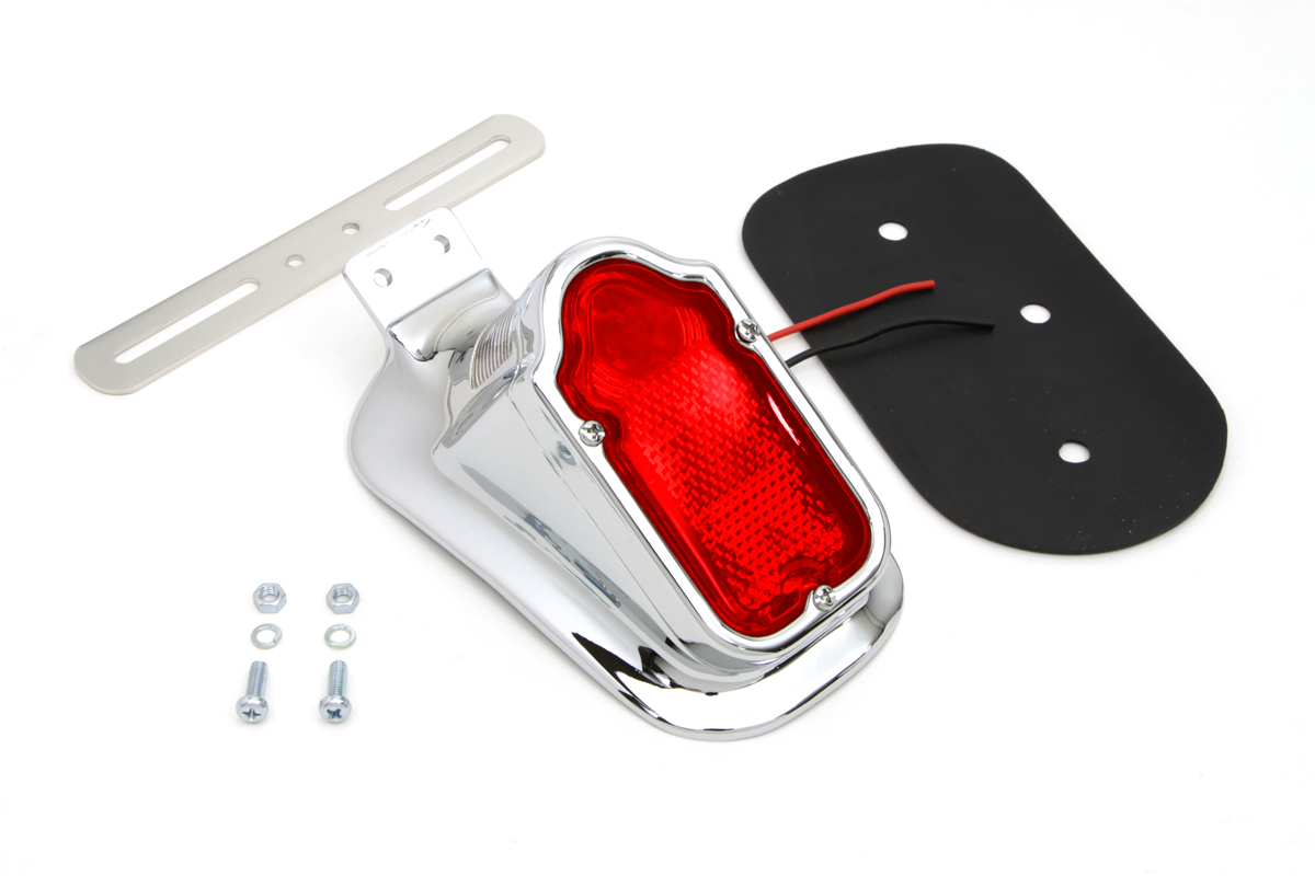 Chrome Tombstone Style Tail Lamp Assembly