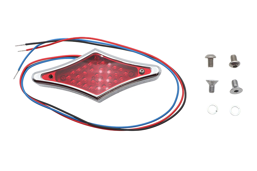 Chrome Diamond LED Flat Back Tail Lamp