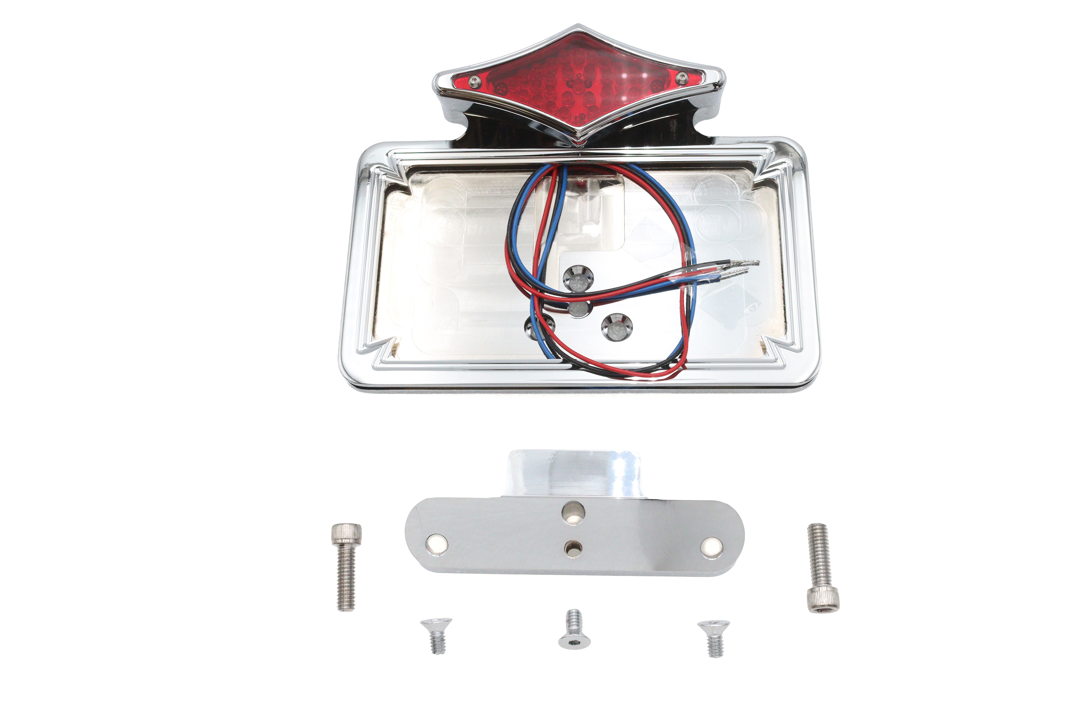 Tail Lamp and License Plate Holder Chrome