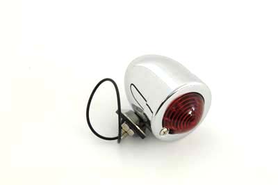 Chrome Bullet Marker Lamp Red Single Filament