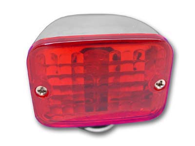 Chrome Tour Marker Lamp Set with Red Lens