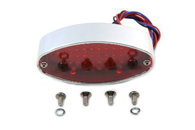 Chrome Billet Oval LED Tail Lamp