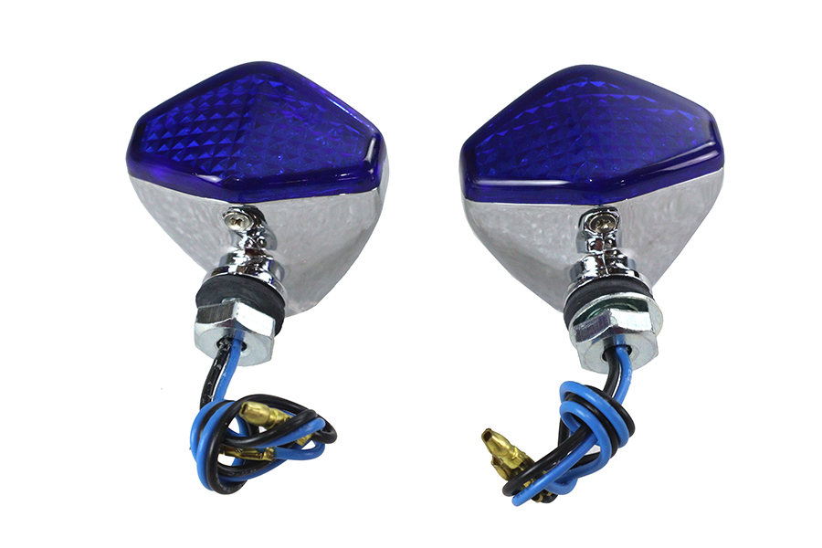 LED Diamond Blue Lens Marker Lamp Set