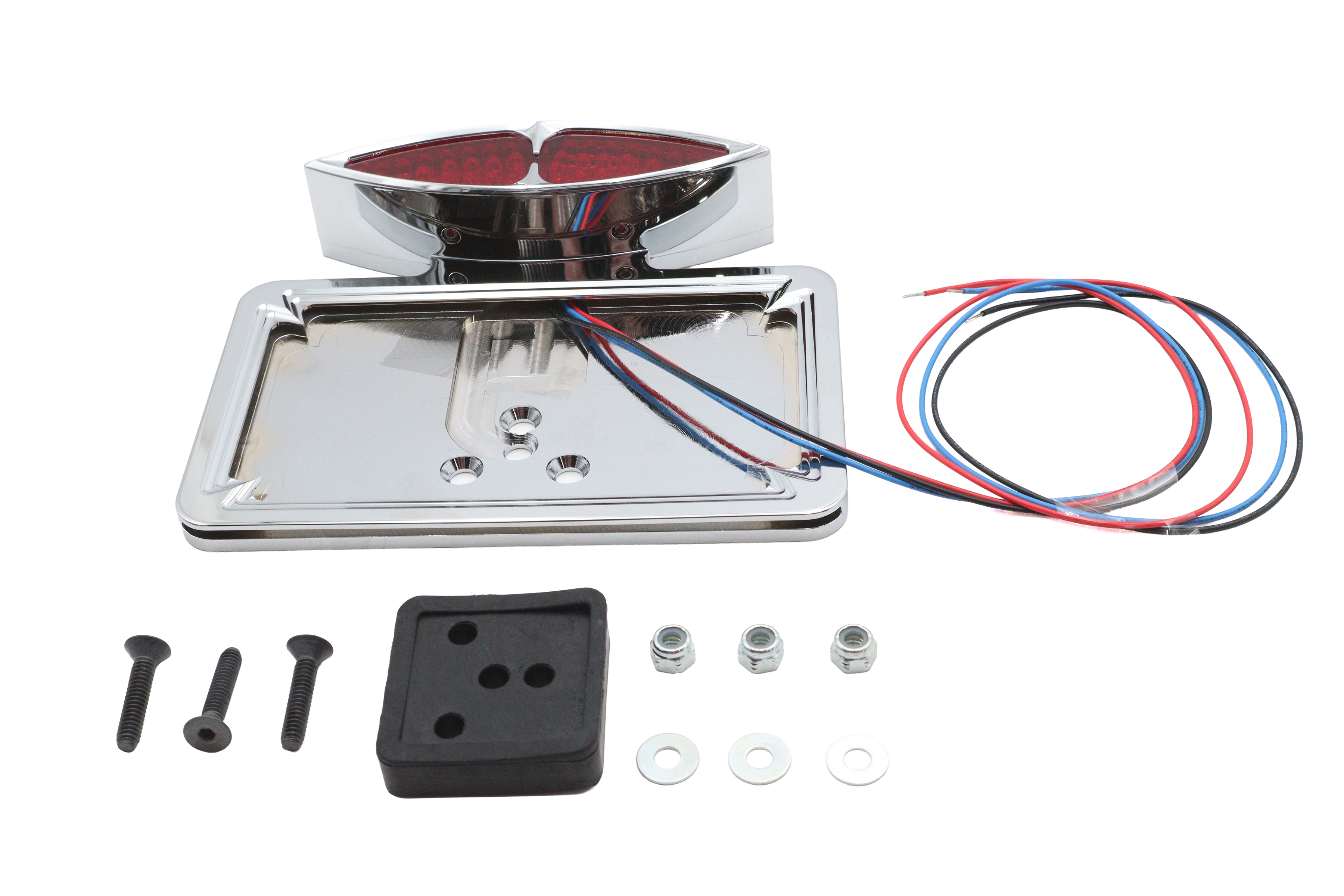 Chrome Katz Eyez LED Tail Lamp Kit Fender Mount Type