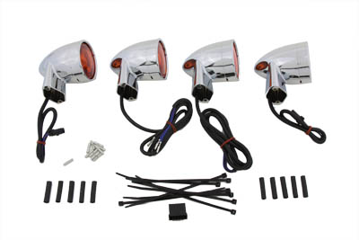 Chrome Amber Lens Turn Signal Kit