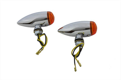 Mini LED Bullet Amber Lens Marker Lamp Set