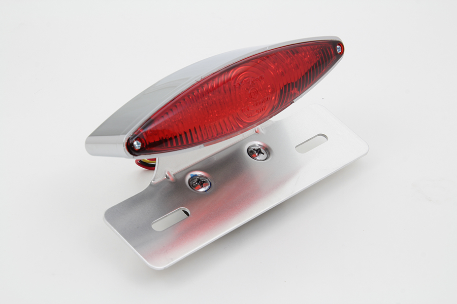Chrome Snake Eye Fender Mount LED Tail Lamp Kit