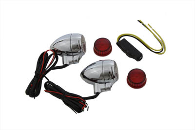 Clear Lens with Red LEDs Marker Lamp Set
