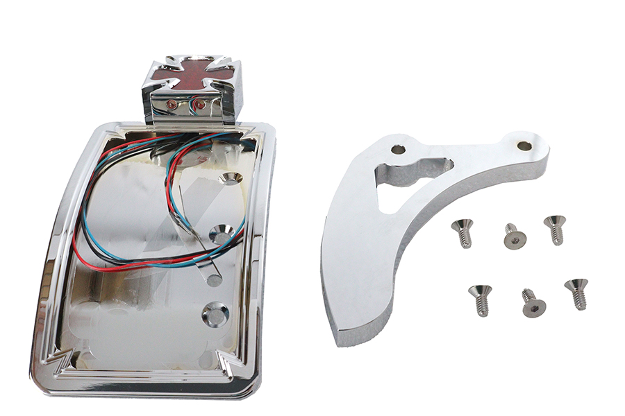Chrome Curved Maltese Style Tail Lamp Kit