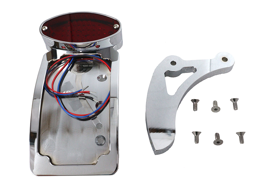 Chrome Curved Cateye Style Tail Lamp Kit