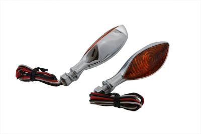 Chrome Eagle Eye Amber Marker Lamp Set