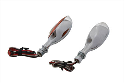 Details about  / Chrome Eagle Eye Amber Marker Lamp Set fits Harley-Davidson