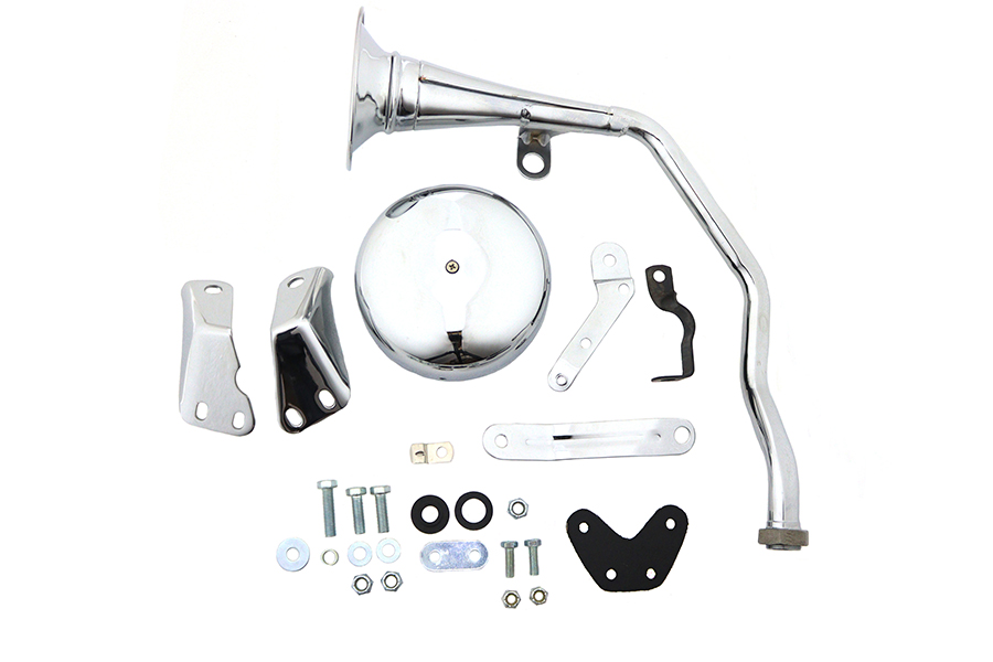 Trumpet Style 6 Volt Chrome Horn Kit