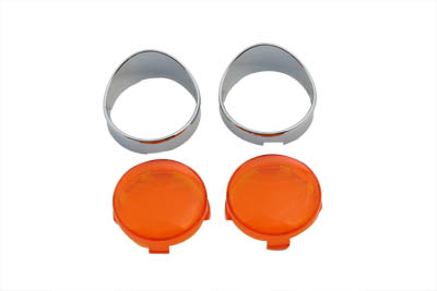 Turn Signal Bullet Style Flat Lens Visor Set