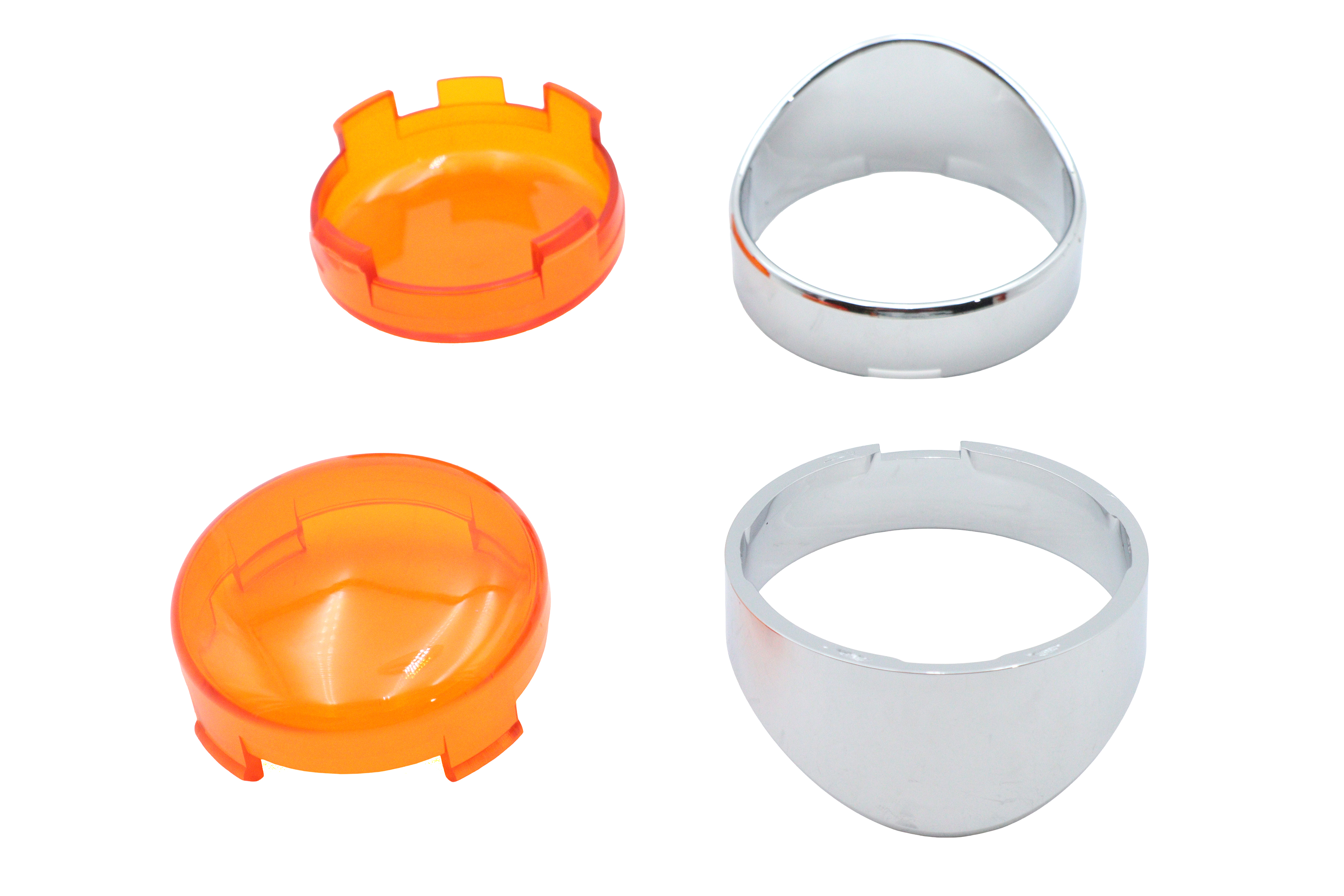 Turn Signal Bullet Flat Lens Visor Set