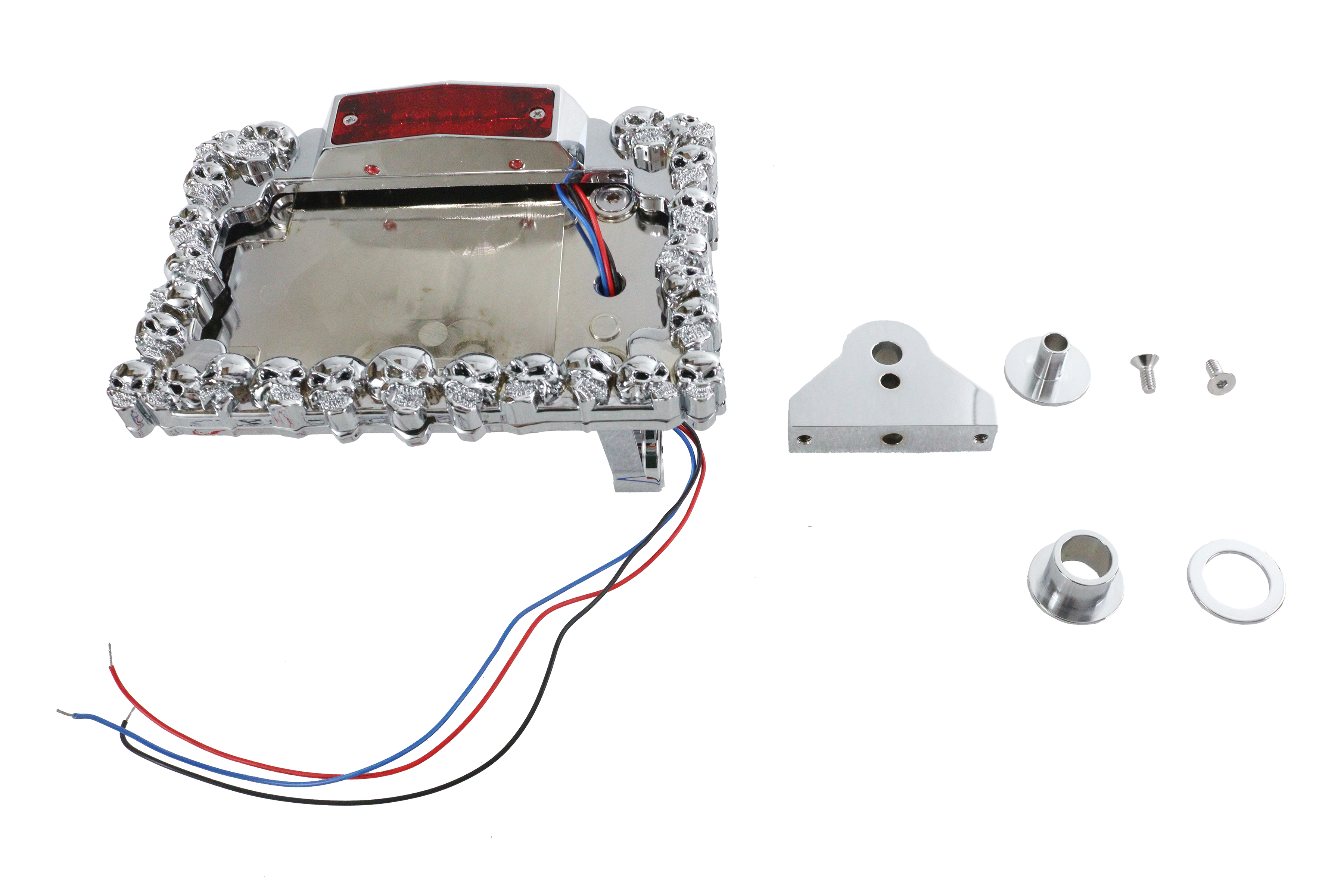 Chrome Skull Style Tail Lamp Assembly