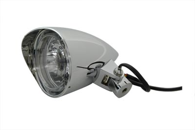 3-1/2" Round Headlamp Billet with Visor