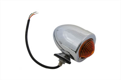 *UPDATE Chrome Bullet Marker Lamp Amber 3 Wire Type