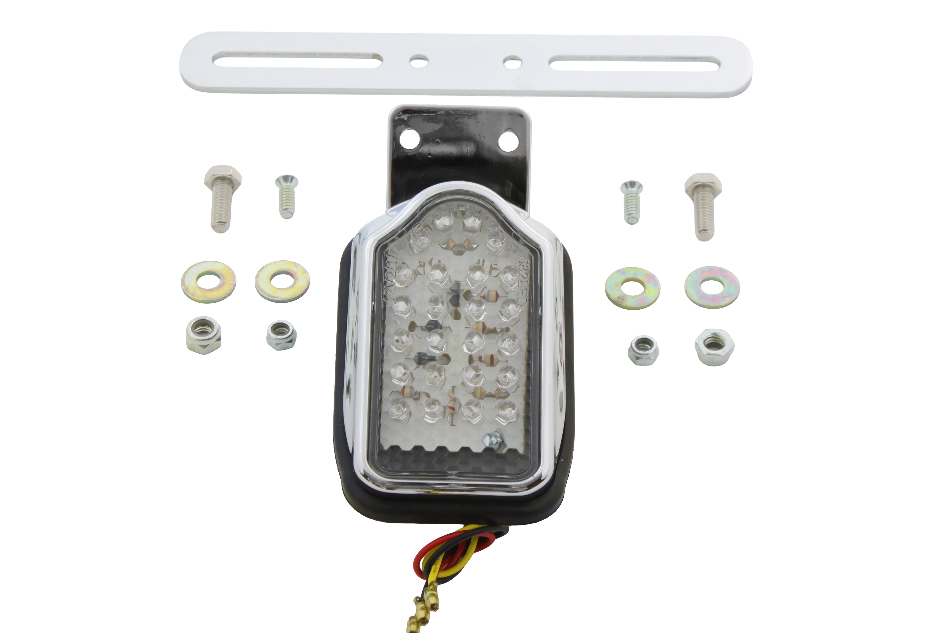 Chrome Mini Tombstone Tail Lamp with Bracket