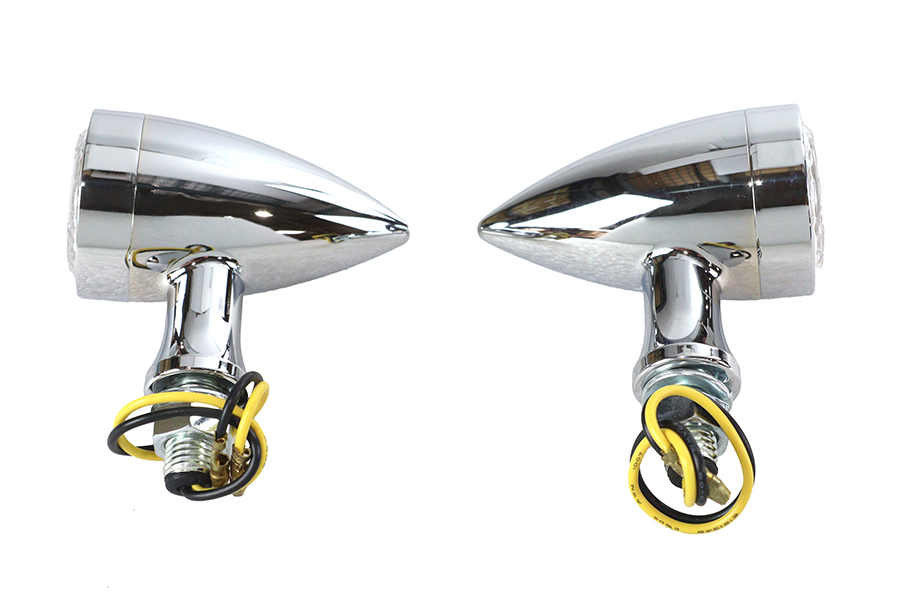 LED Bullet Marker Lamp Set Chrome