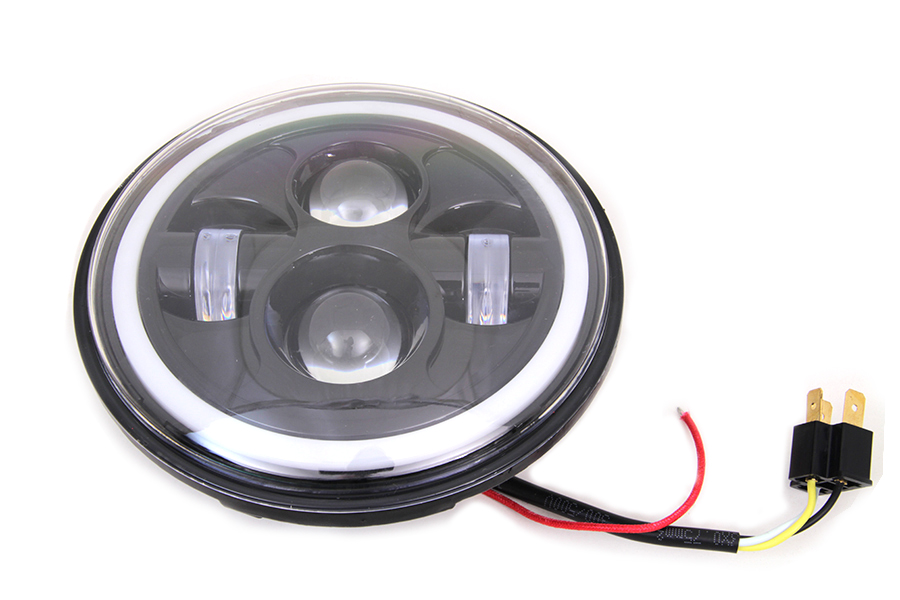 7" LED Headlamp Unit Black
