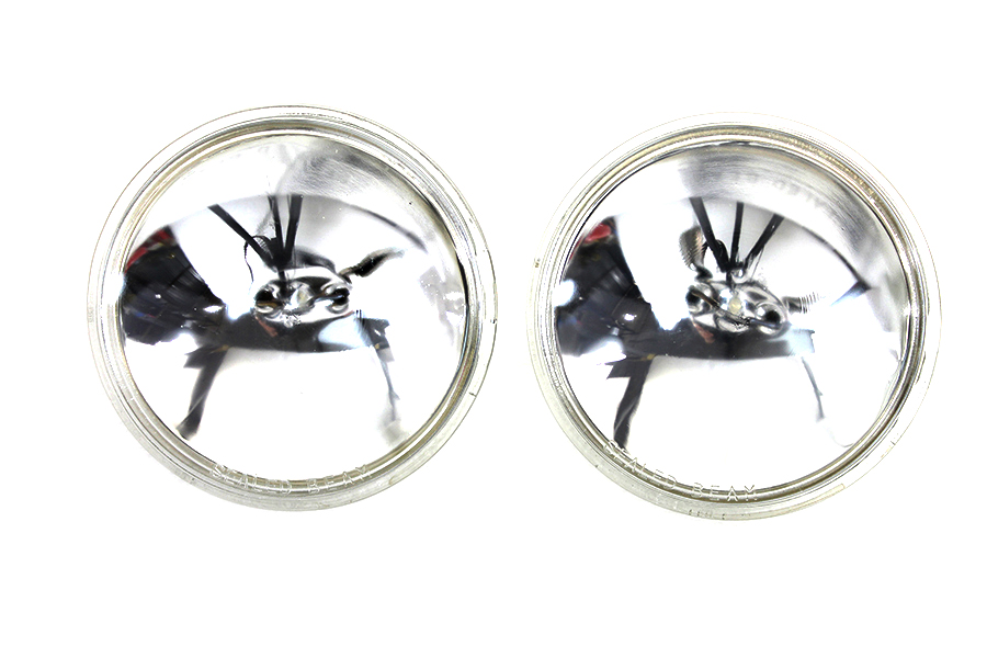 Clear 4-1/2" 12 Volt Sealed Beam Spotlamp Bulb Set