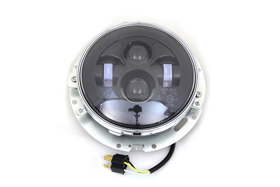 7" LED Headlamp Assembly Gloss Black