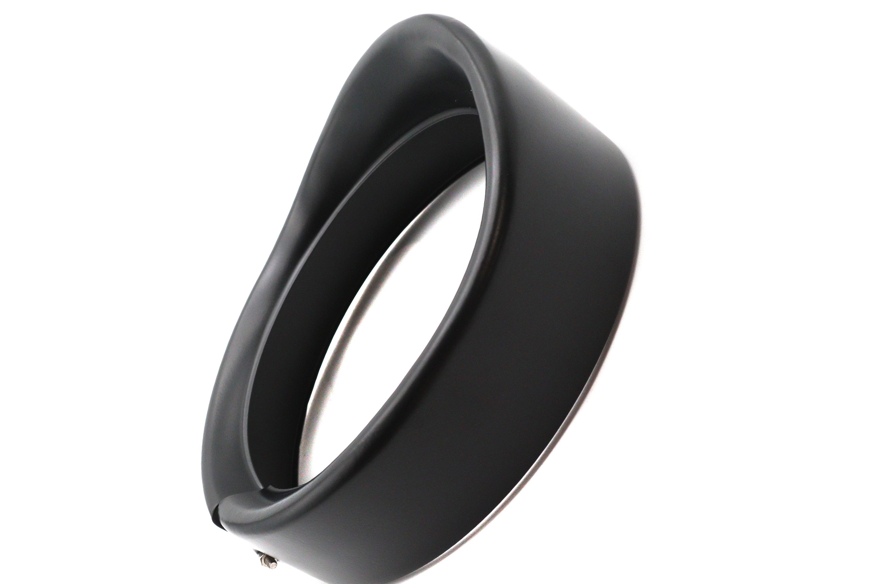 Outer Headlamp Black Frenched Trim Ring with Visor