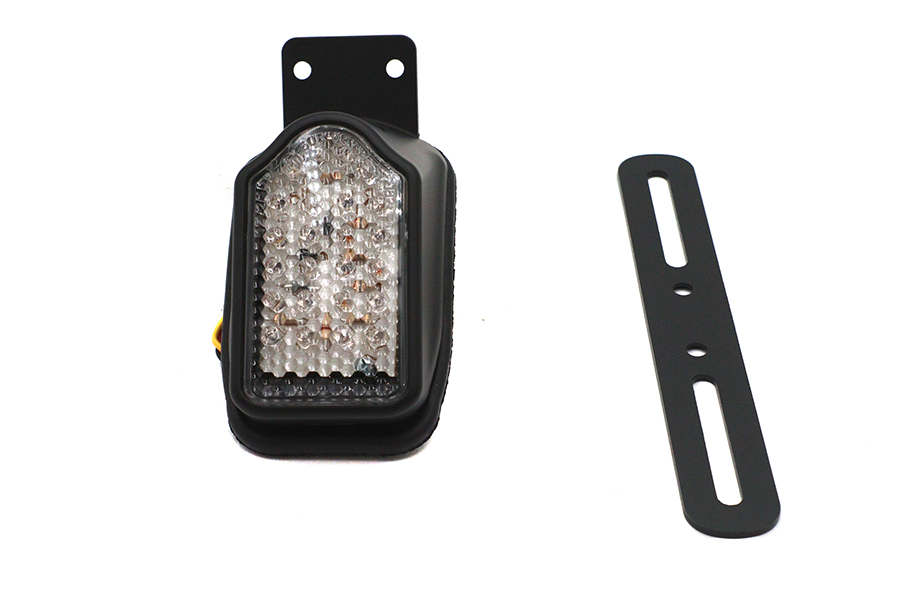 Black Mini Tombstone Tail Lamp with Bracket for Harley-Davidson