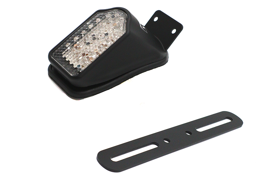Black Mini Tombstone Tail Lamp with Bracket for Harley-Davidson