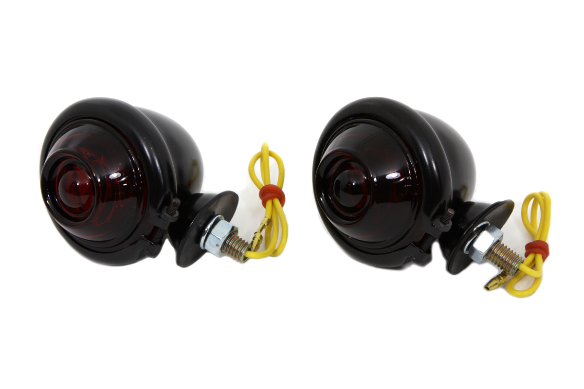 *UPDATE Black Turn Signal Set Bullet with Red Lens