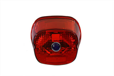 Tail Lamp Lens Laydown Style Red with Blue Dot